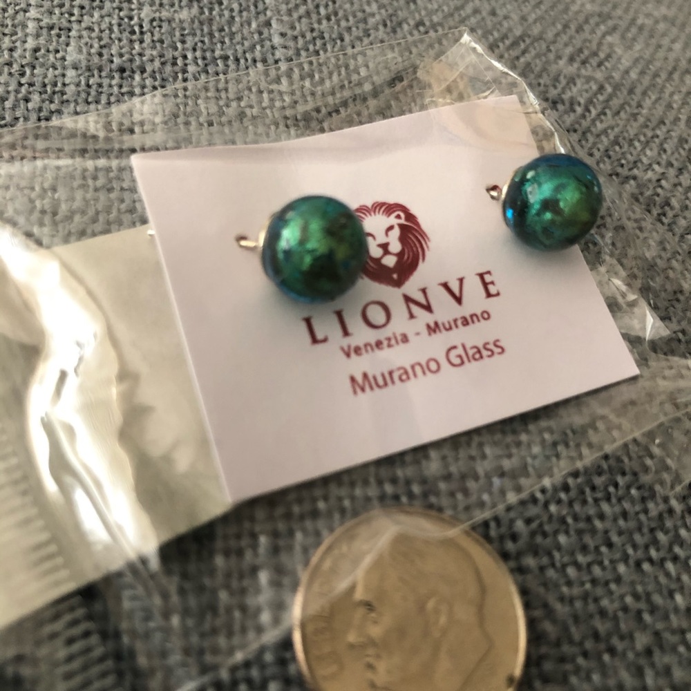 Murano glass studs